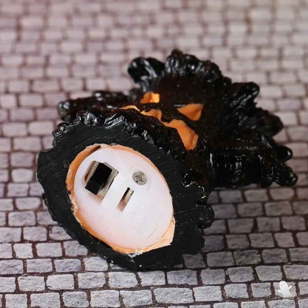 Resin Halloween Monster Tree Light Ornament Mini Tree Stump Glow Effect LED Ghost Decor Lights Freaky Simulated Tree