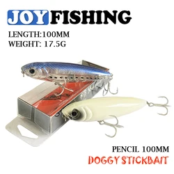 Cebo de lápiz Topwater Walk Doggy Stickbait, Señuelos de Pesca flotantes, 100mm, 17,5g, 9071