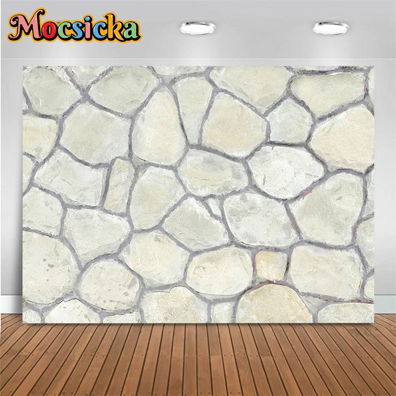 Floor Cloth Photography Background Wood Marble Brick Wall Newborn Baby Shower Family Backdrop Birthday Decor Props Photo Studio