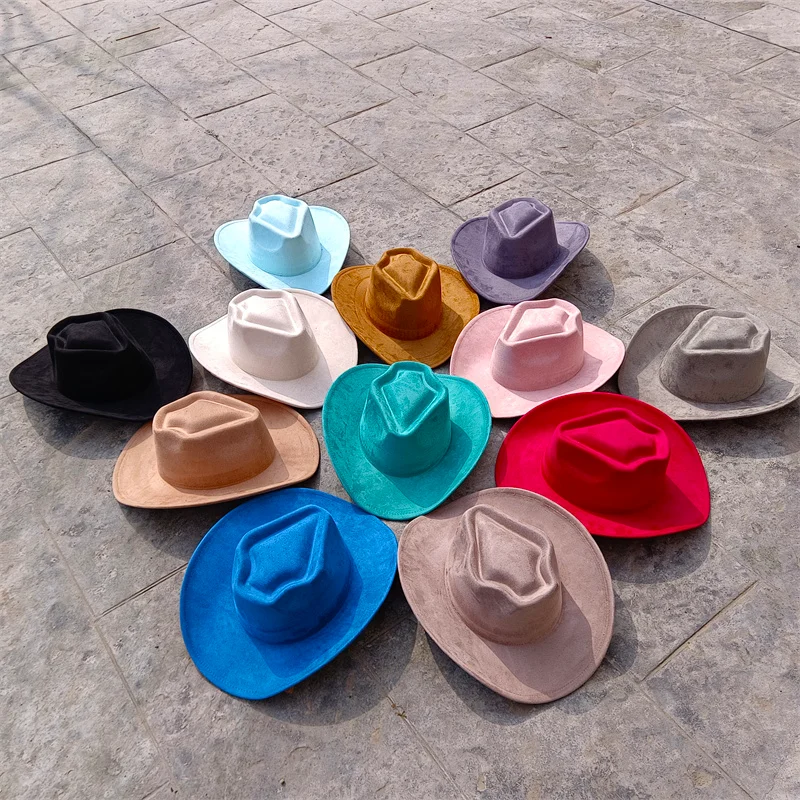 Milky White Cowboy Hat Arrow Style For Men And Women Retro Wide Brimmed Gentleman's Hat Cowgirl Jazz Hat Summer Fashionable Sun