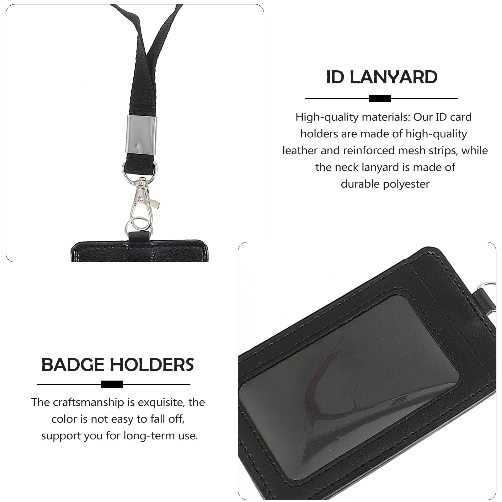 

1Set Retractable Id Badge Holder Vertical Premium Badge Case Clip for Nurses Students Office Work Badges Accessories