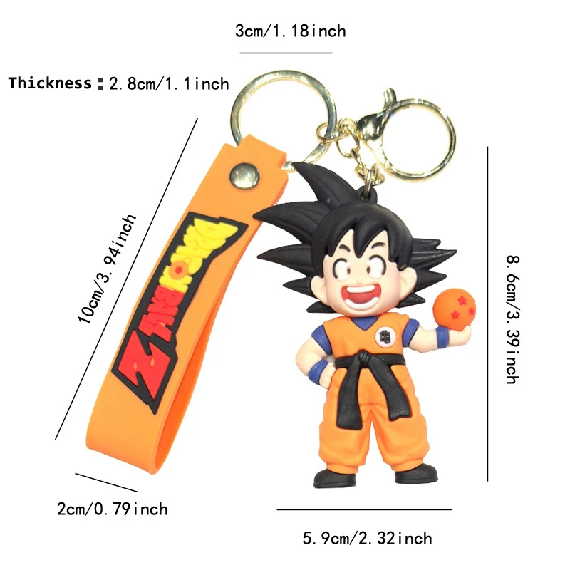 Dragon Ball Z 3D Keychain Set Anime Goku Krillin Master Roshi Piccolo Buu Anime Character Bag Charm Backpack Pendant Car Key - view 4