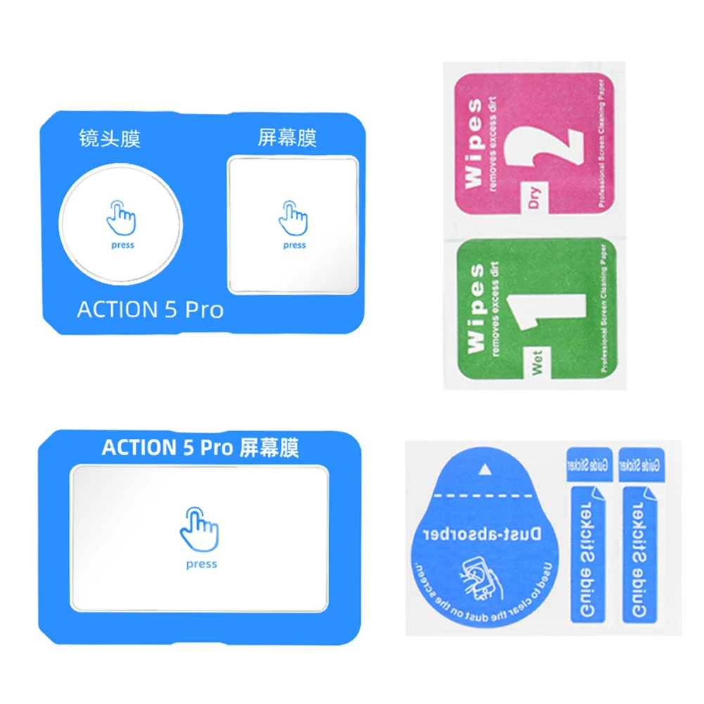 Flim in vetro temperato per DJI Osmo Action 5 Pro Protezione schermo Anti-scrach 9H Durezza Pellicola protettiva per lenti Accessori