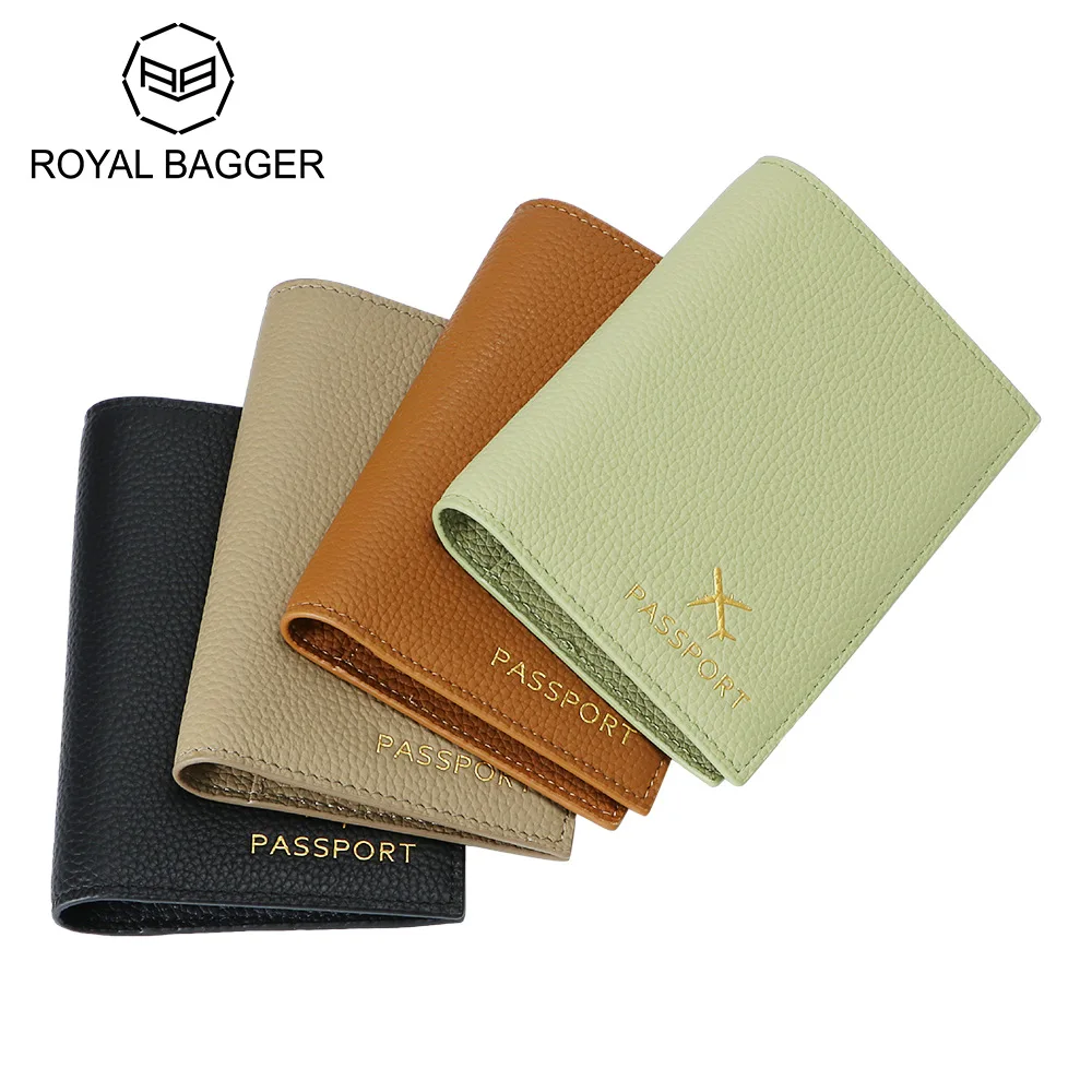 

Royal Bagger Genuine Leather Unisex Passport Wallet, Fashion Multi-card Slots Card Holder, Perfect Purse for Daily Use 1637