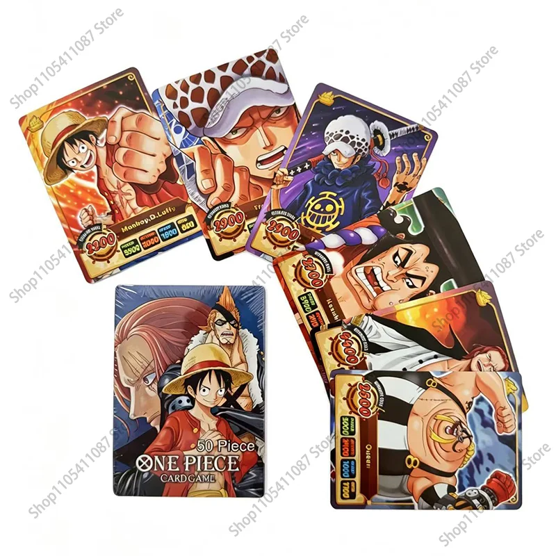 

50pcs One Piece English Cards Flashy Kakashi Uzumaki Naruto Sasuke Board Game Original Box Children Gift Collection Battle Card