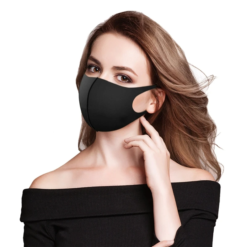 Maschera Earloop solida alla moda Maschera riutilizzabile lavabile antipolvere primaverile Maschera traspirante da viaggio all'aperto unisex