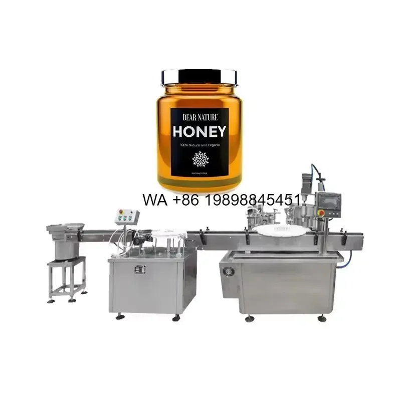 Wmwmnu Automatic Filling and Capping for Sauce Jars Honey Production Fill Packaging Line