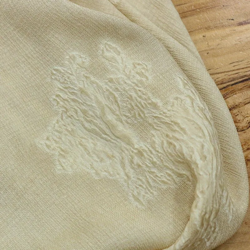 Nieuwe geperforeerde mesh-stof in nationale trend in Chinese stijl met jacquard-niche-ontwerperkleding in reliëf