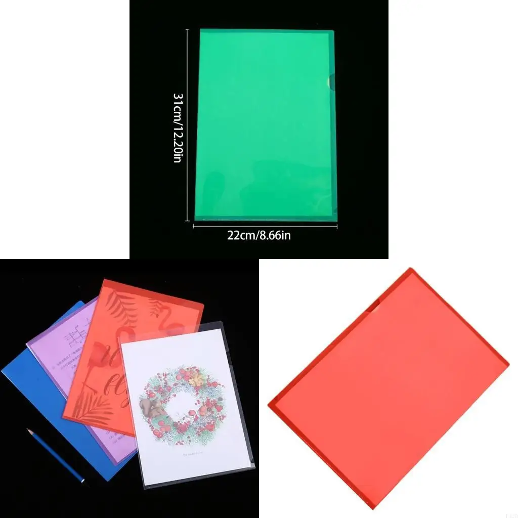 

F42D 6 цветов пластиковые папки презентационная папка L-образная папка для защитного файла