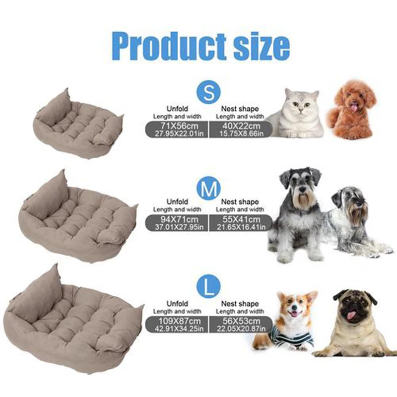 Thickened Dog Mat Soft Dog Bed Kennel Super Soft Puppy Cushion Mat Sleeping Bed Fluffy Comfortable Mat for Cat Dog Accessories