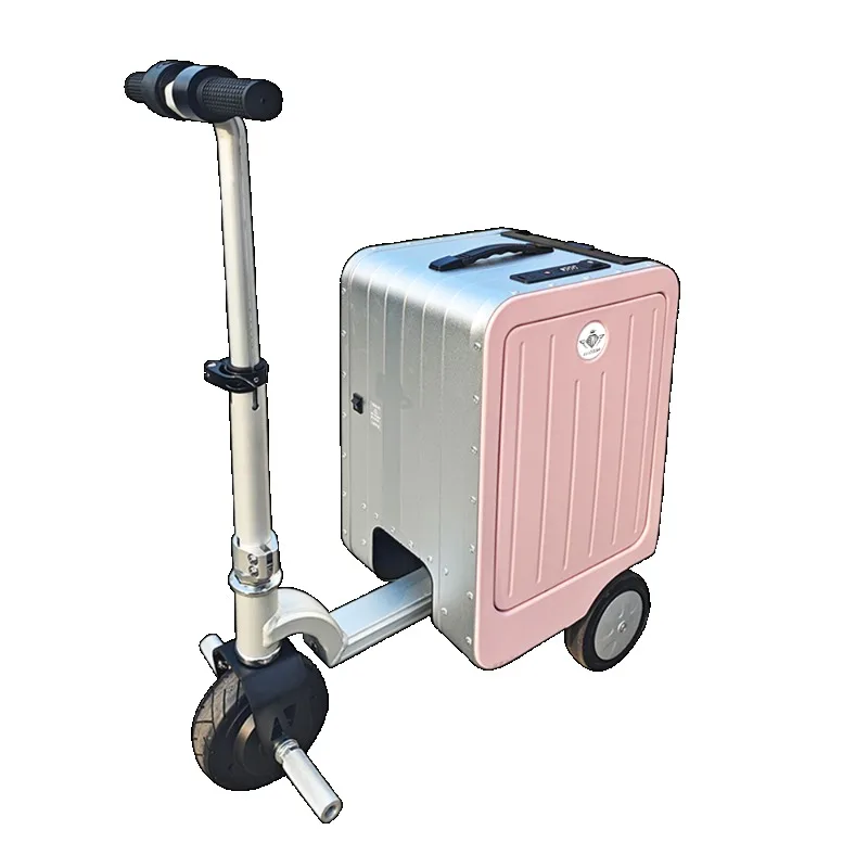 

[Hot Sale] Aliotop 20 Inch Electric Scooter Luggage Portable Carry-On Travel Trolley Case With Aluminium Frame Closure
