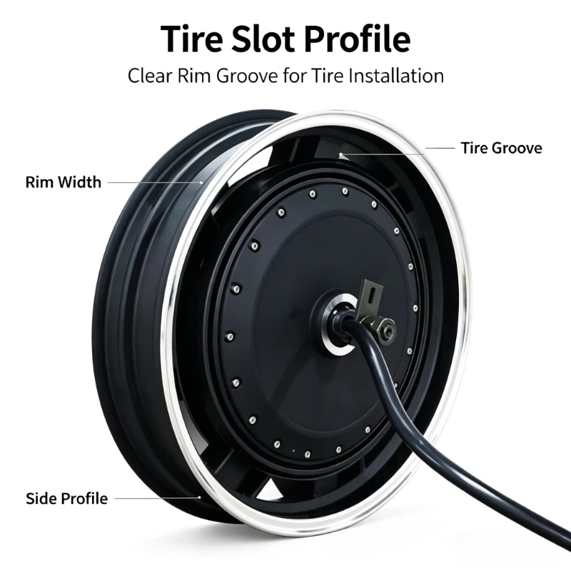 High Speed Rear Hub Motor 5000W V4 12 Inch 48V 72V 100-150km/h for Electric Scooter Motorbike Modification