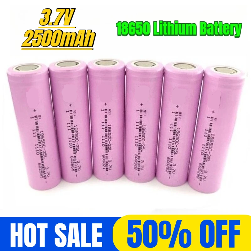 

18650 Lithium Battery 2500mAh 5C Power Battery Electric Vehicle Solar Energy Power Tools Energy
