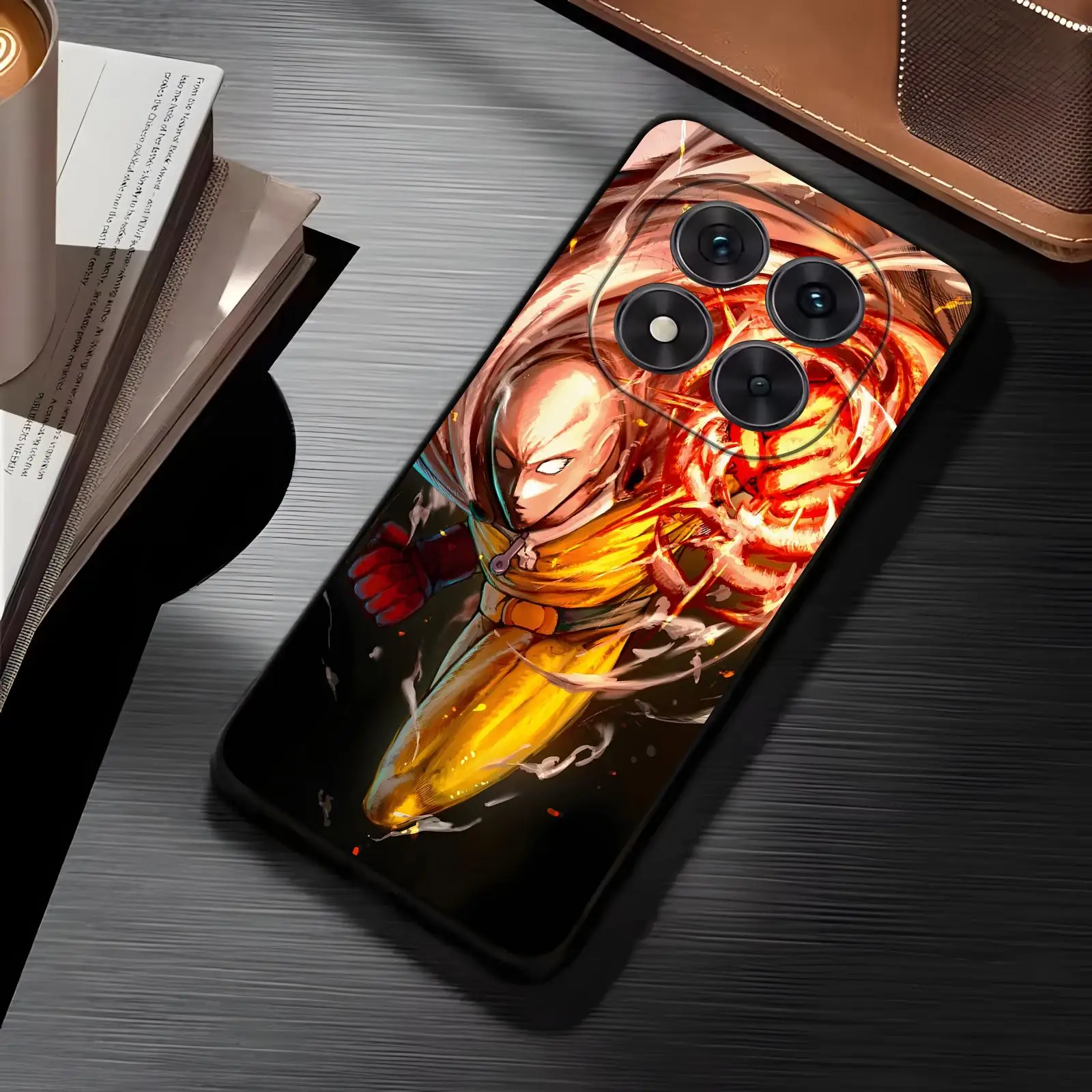 Phone Case For Redmi Note17 15 14 13 12Pro Plus 5G 14C A3 Anti-Drop Soft Black Case Anime One-Punch Man