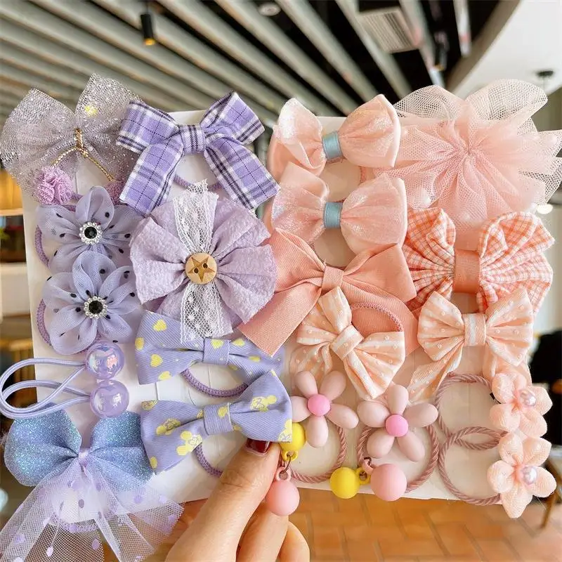 10 шт./комплект, Детские эластичные резинки с бантом