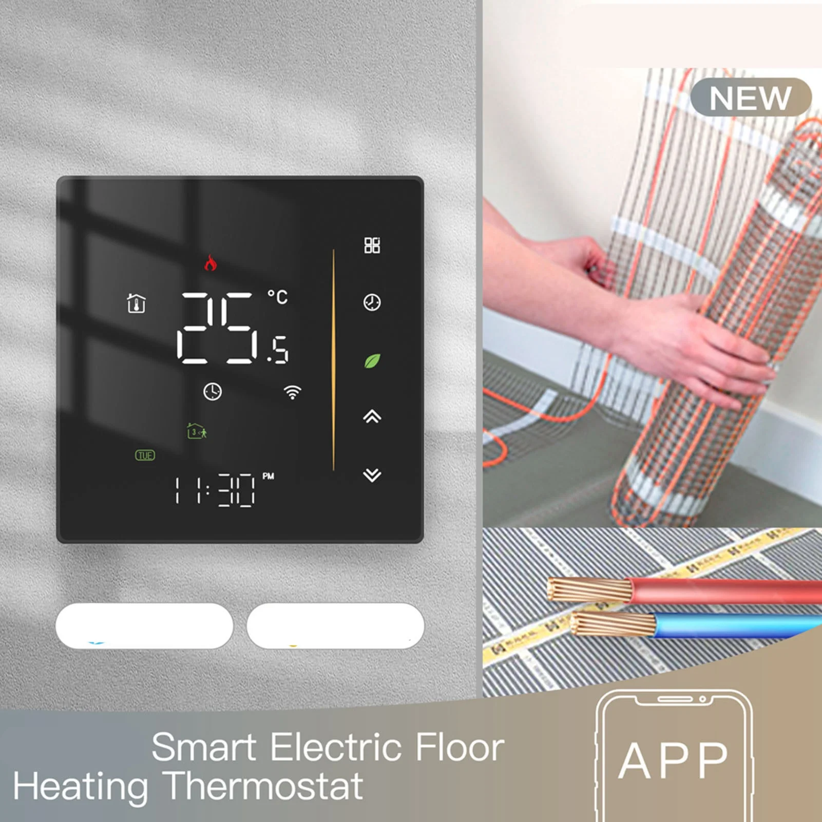 for Tuya for ZigBee Digital Display Intelligent Temperature Controller Multifunctional Heating Thermostat Temperature Controller