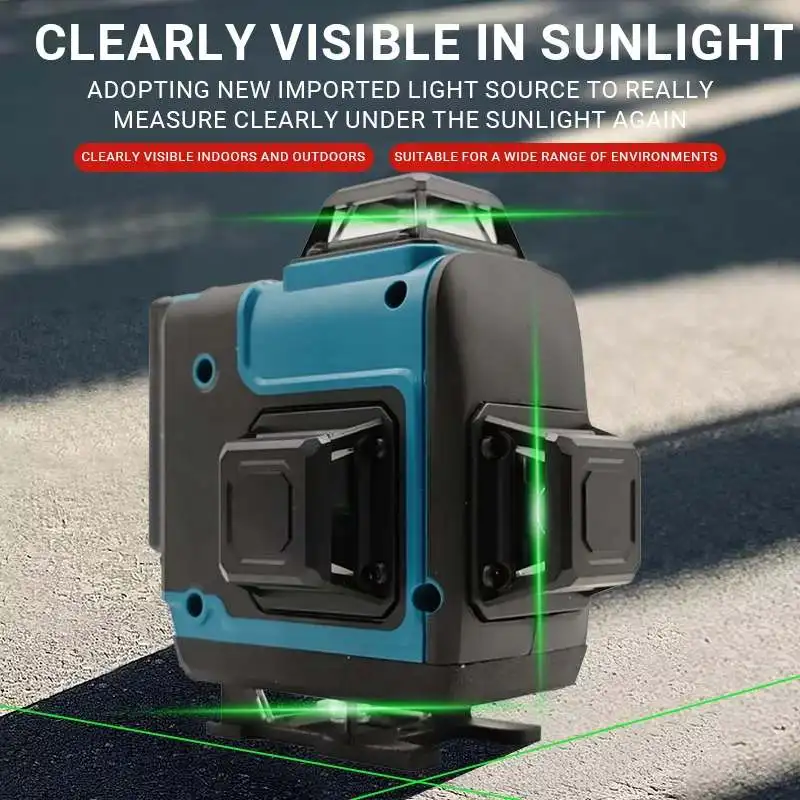 

Makita16-Line 360 Horizontal Vertical Cross Level High-Precision Green Light Laser High-Precision Wall-Mounted PortableTool HOT