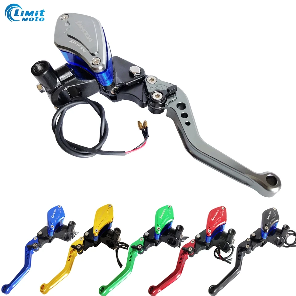 Motorcycle 22mm 7/8\'\' Handlebar With M10 Mirror mounting holes Hydraulic Clutch lever Brake Pump Master Cylinder Handle