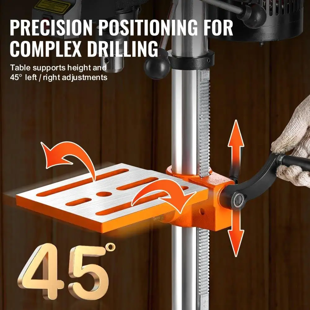 10-Inch Benchtop Drill Press - Adjustable 610-2800RPM Tabletop Drilling Machine