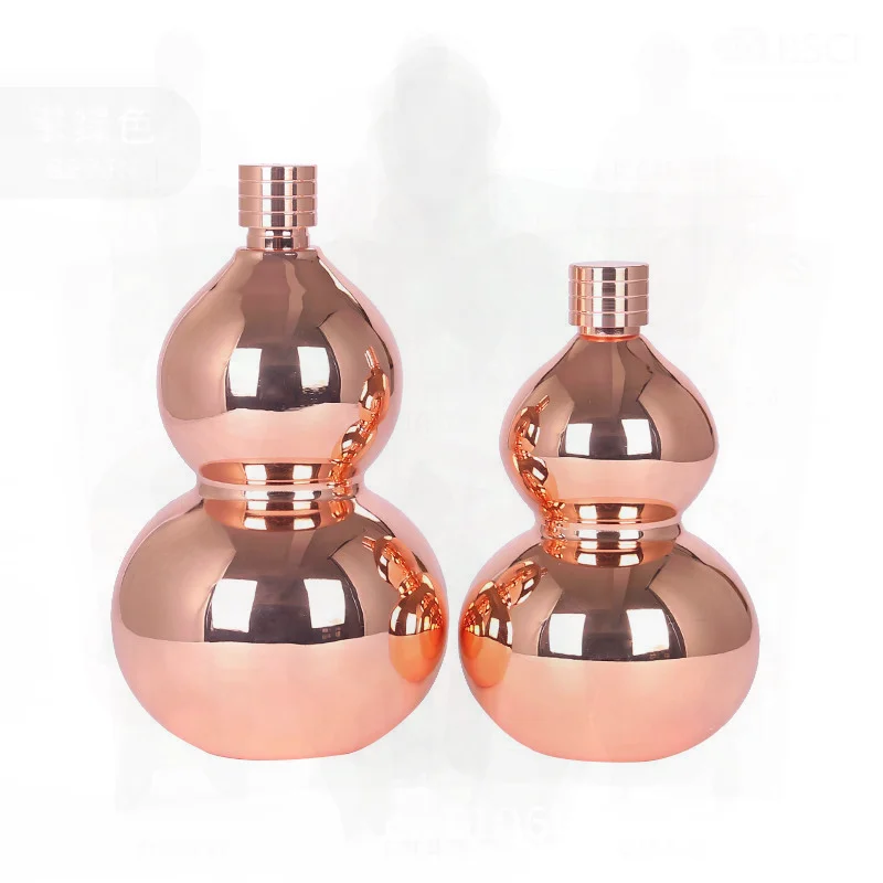 

Фляга из нержавеющей стали 304, маленькая бутылка для вина в форме тыквы, европейский спортивный чайник с кожаным футляром, варианты половина/Catyi для