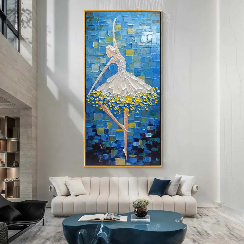 

Женская простая вертикальная версия коридора роспись коридора подвесная живопись фантазия масляная живопись настенное искусство