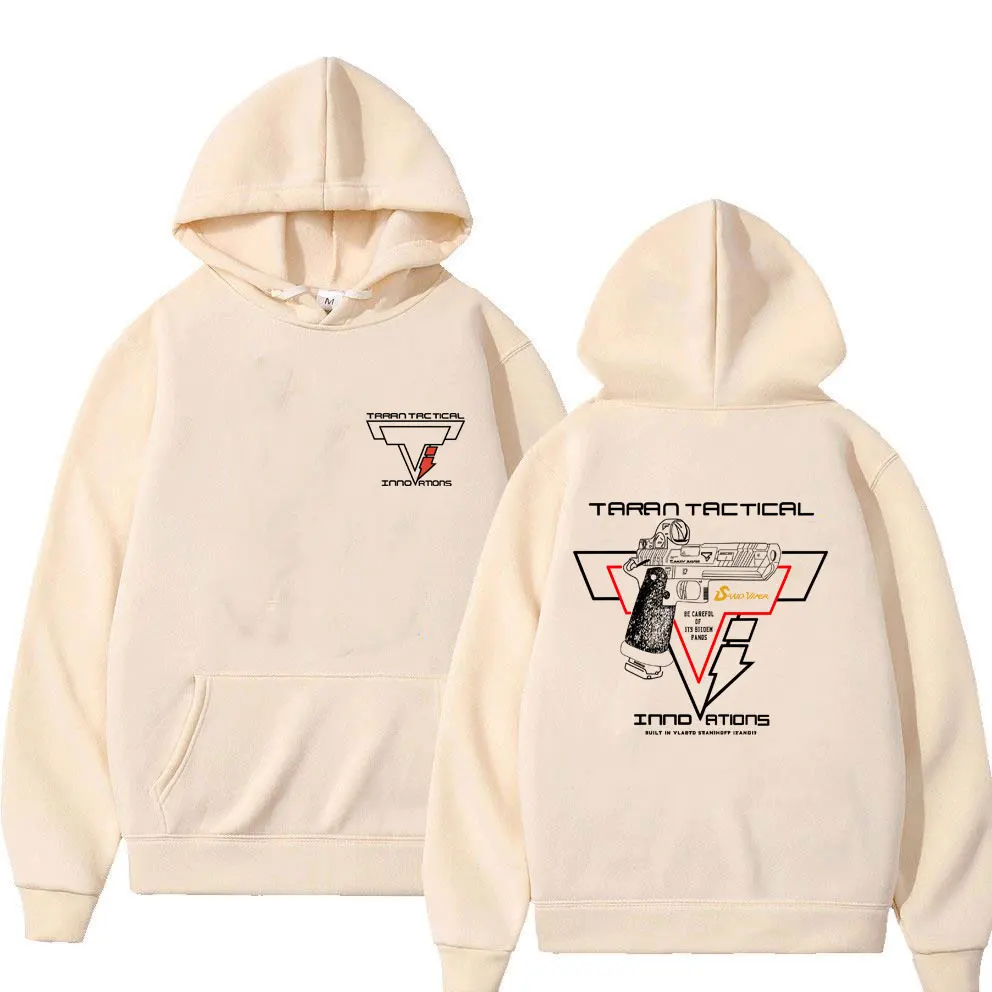 Taran Tactical Pistol Print Super Elastic Hoodie Unisex Casual Oversized Pullover Hoodies Men Women Fashion Vintage Sweatshirt