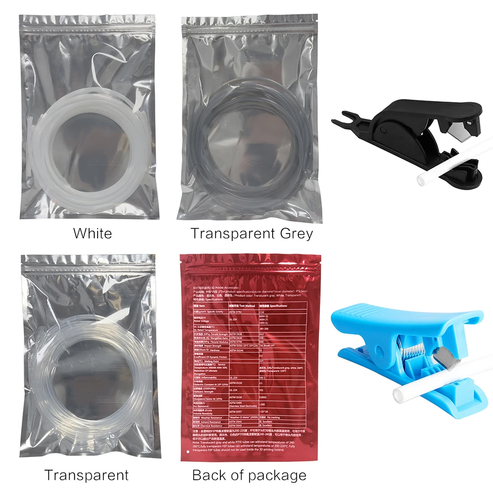 PTFE tube for Bambu Lab P1P AMS A1 mini 3D Printer Teflonto Pipe Bowden Extruder 1.75mm Filament 2.5x4mm Bambulab 3D Accessories