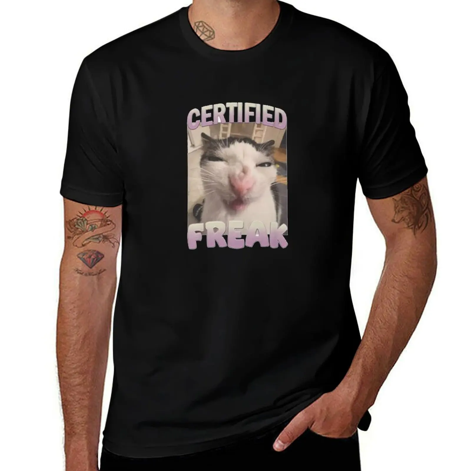 

Certified Freak Cat T-Shirt t shirt man cotton cotton tshirt 100% t shirts for man cotton funny T-shirt
