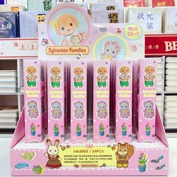 6/24pcs Sylvanian Role Poodle Gel Pen Cute Cartoon 0.5 Black Signature Pen Individually Packaged Student Stationery Wholesale