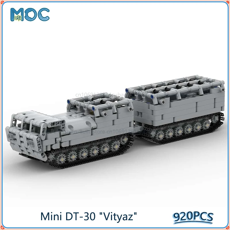 MOC Building Blocks Mini DT-30 "Vityaz" Huge Offroad Vehicle Capable Model DIY Assemble Brick Transportation Toys Gifts 920PCS