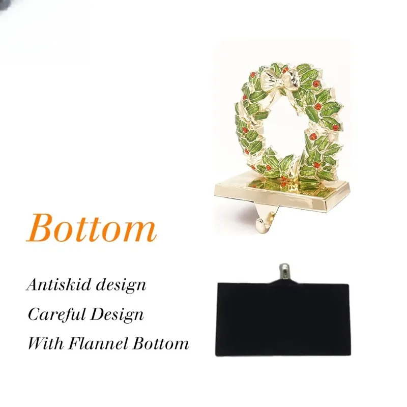 Christmas Ornaments Decoration Flower Wreath Stockings Holder Christmas Decoration