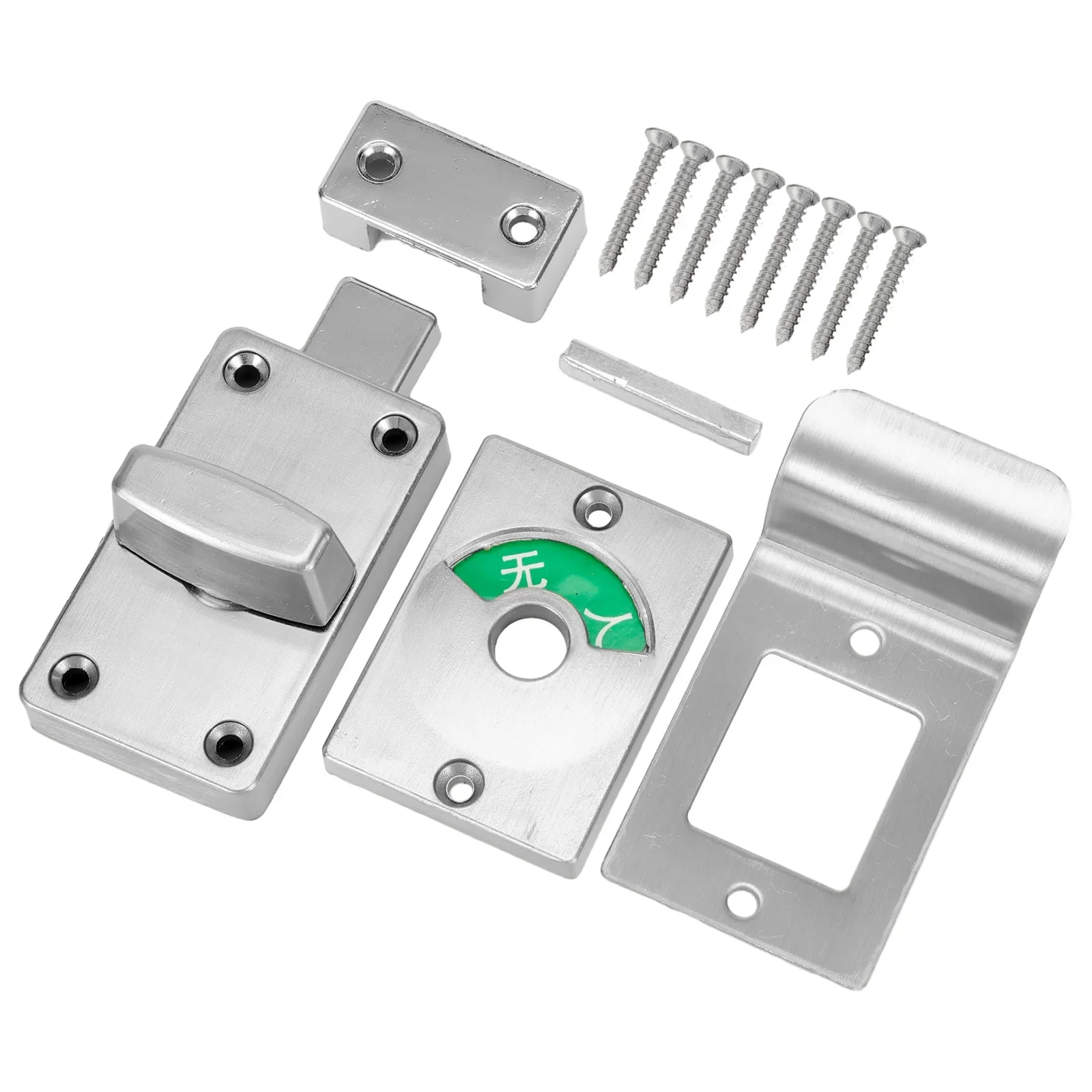 

Indicator Bolt Indicator Door Lock Aluminum Alloy Comfortable Handle Convenient To Open The Door Safe To Use Silver