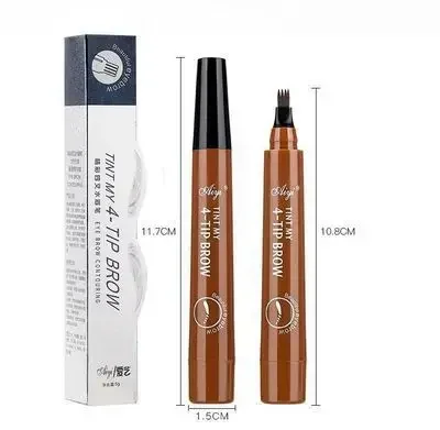 4 Point Eyebrow Pencil Waterproof Liquid Eyebrow Pen Makeup Long Lasting