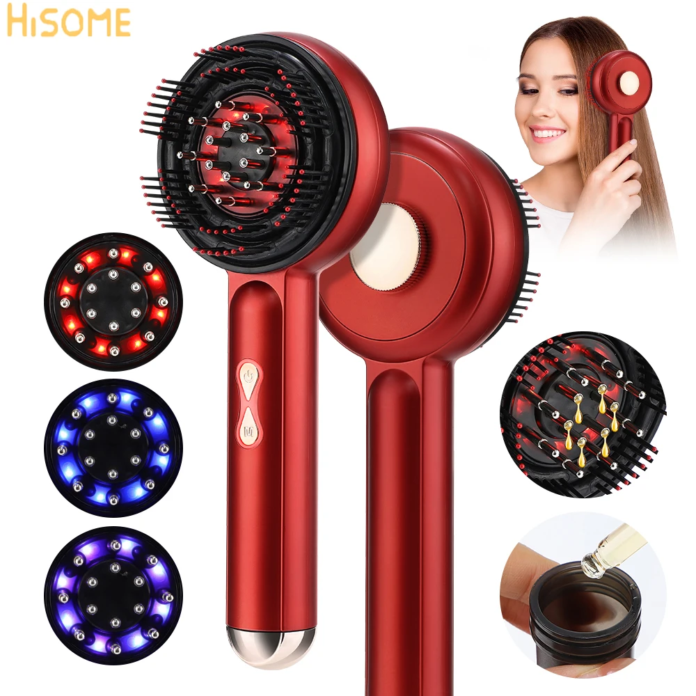 

Electric Head Kneading Massage Comb 660nm Red Light Oil Applicator Hair Growth Comb Anti-Hair Loss Scalp Relax Massager Essence