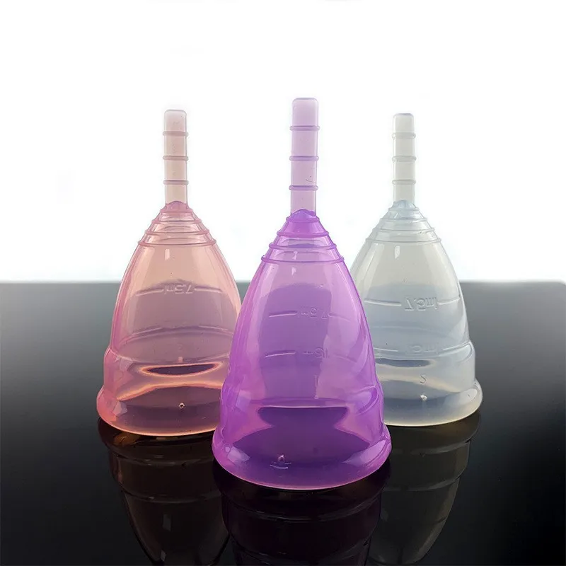 

Transparent Silicone Menstrual Cup Medical Silicone Menstrual Cup Vaginal Menstrual Collector Woman Menstruation Care