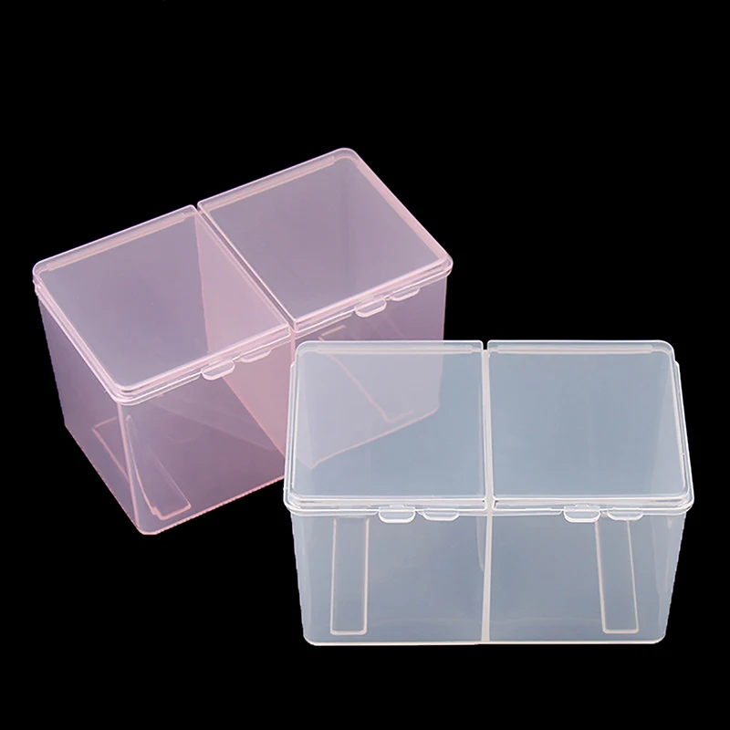 Transparent Plastic Cotton Swab Storage Box Desktop Dust-Proof Makeup Removal Cotton Lipstick Cosmetics Storage Organization