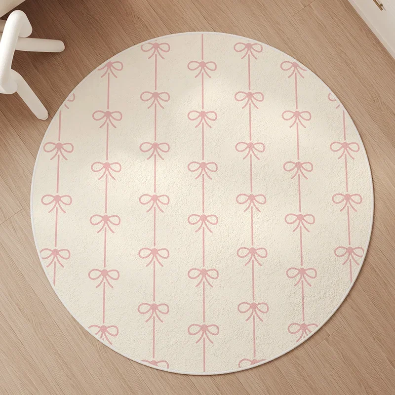 Round Rug, Adorable Non-Slip Floor Mat for Bedroom, Cloakroom or Kids Room Home Decor