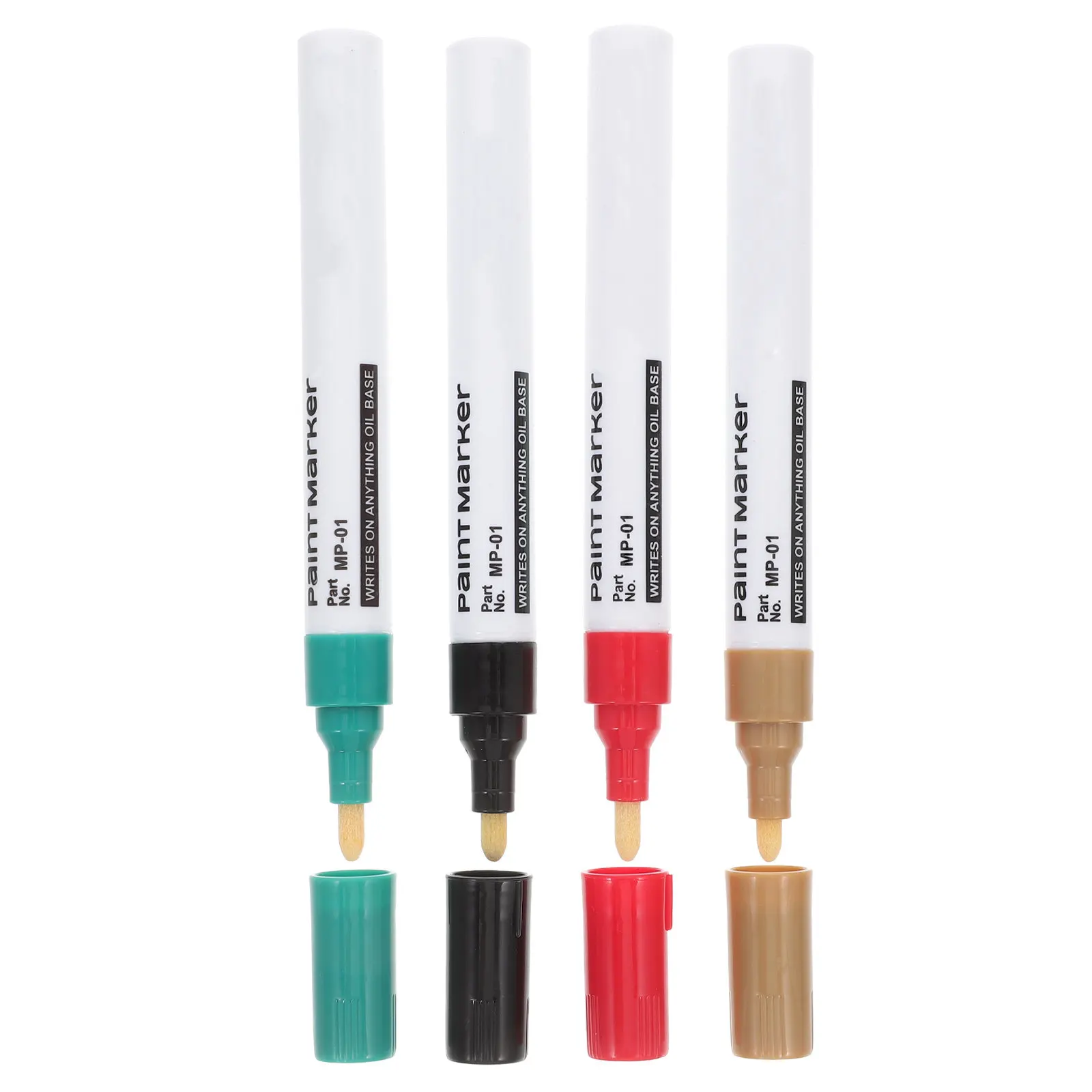 

4Pcs Permanent Paint Markers Vibrant Waterproof Paint Pens for Plastic Metal Glass DIY Craft Repairing Monument Marking Pen