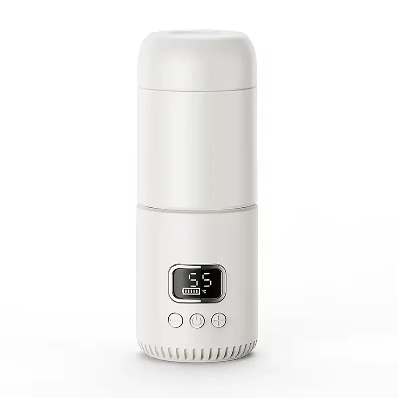 

400ml Large capacity Portable temperature adjustable stainless steel cup milk heater warmer for baby