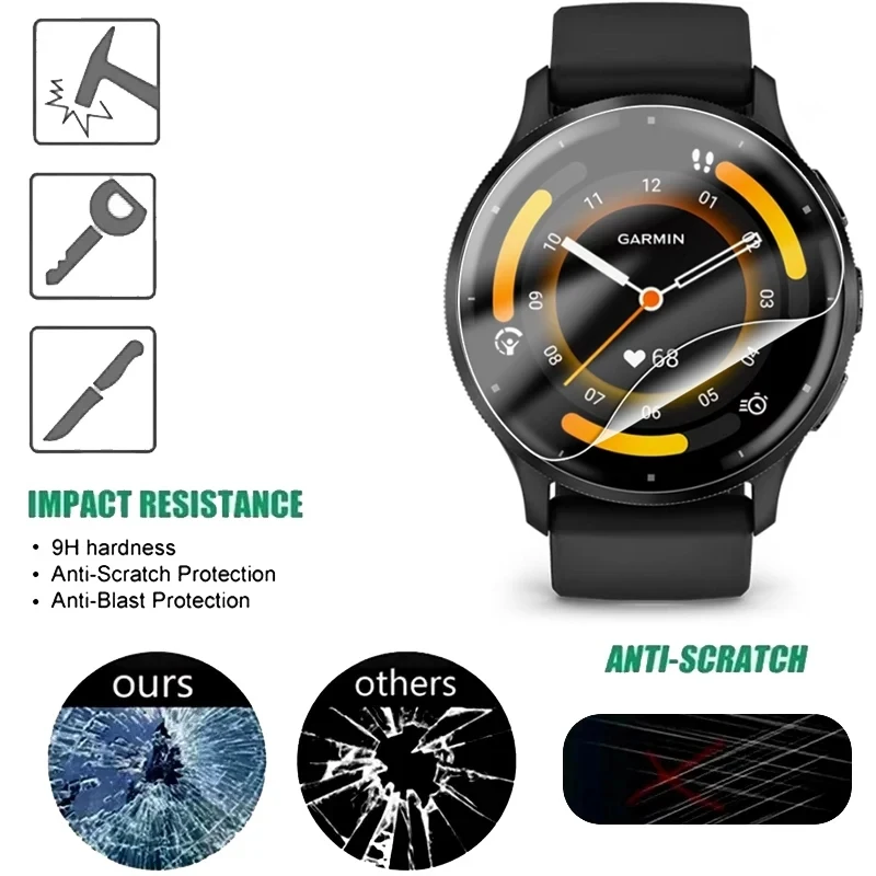 อุปกรณ์ป้องกันหน้าจอใช้ได้กับ Garmin venu 3S 3 2S Garmin venu 2 PLUS ฟิล์มฟอยล์ป้องกันไฮโดรเจล