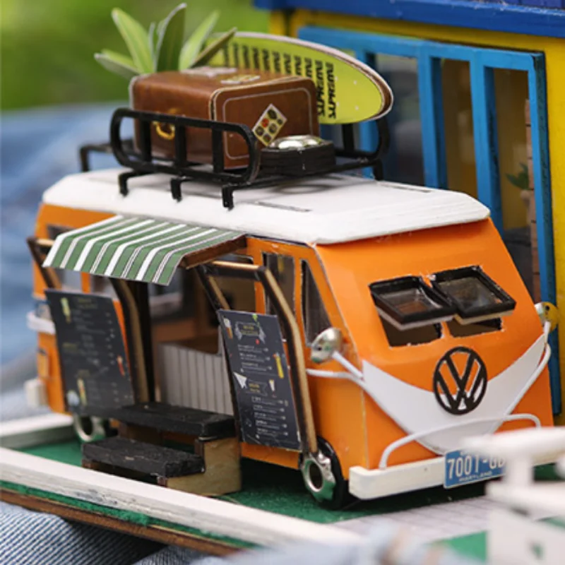 

Креативный деревянный домик-конструктор OUZEY в стиле контейнера, набор для сборки своими руками, мини-модель, декор для подросткового стола, подарок для творчества