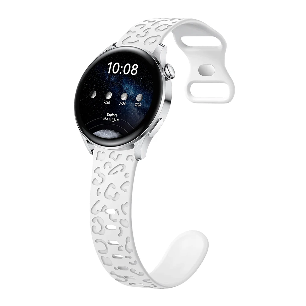 20mm 22mm Silicone Engraved Straps For Samsung Galaxy Watch 7/5/6/4 44mm 40mm Correa Wristband Bracelet HUAWEI GT 4 5 6 Pro Band