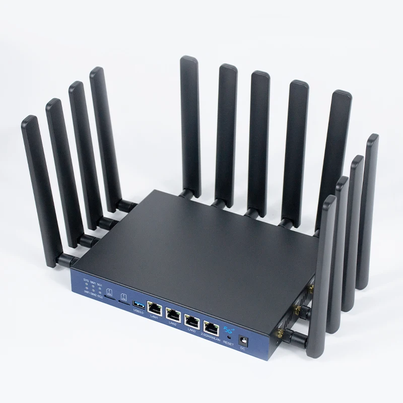 

3000Mbps Dual Band Cpe Router 5g Wifi6 2.5G Adaptive Port Dual Module Lte Router 4g with Dual SIM Slot