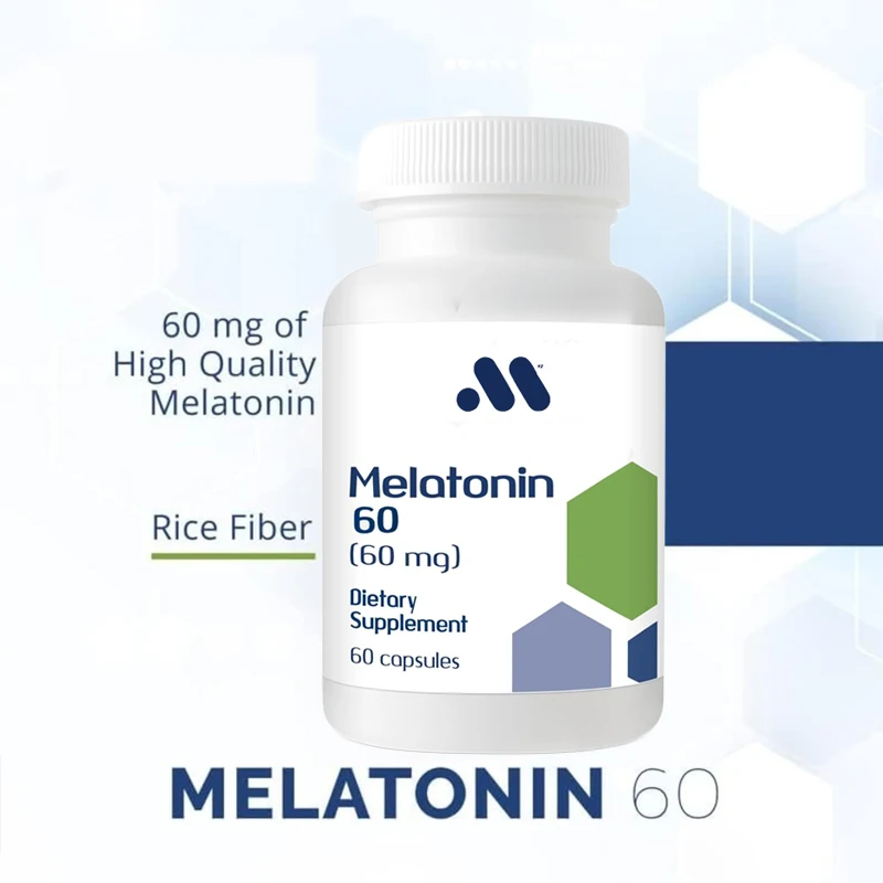 

Melatonin 60mg | High dose melatonin pure, non genetically modified, and gluten free capsules that are easy to swallow