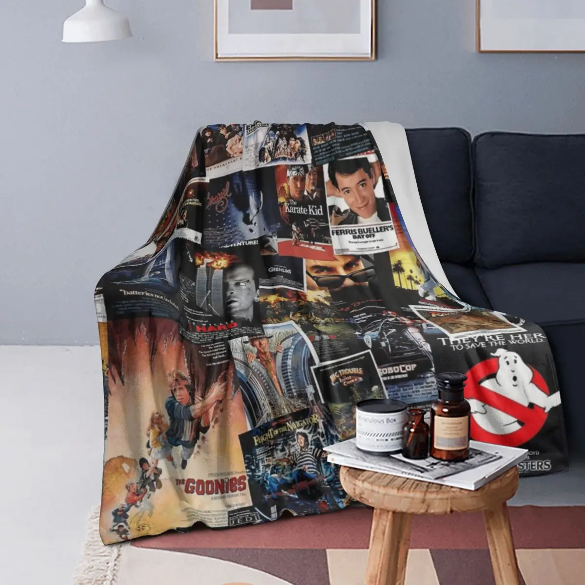 

1980s Movie Posters Blankets Soft Warm Flannel Throw Blanket Bedspread for Bed Living room Picnic Travel Home Couch
