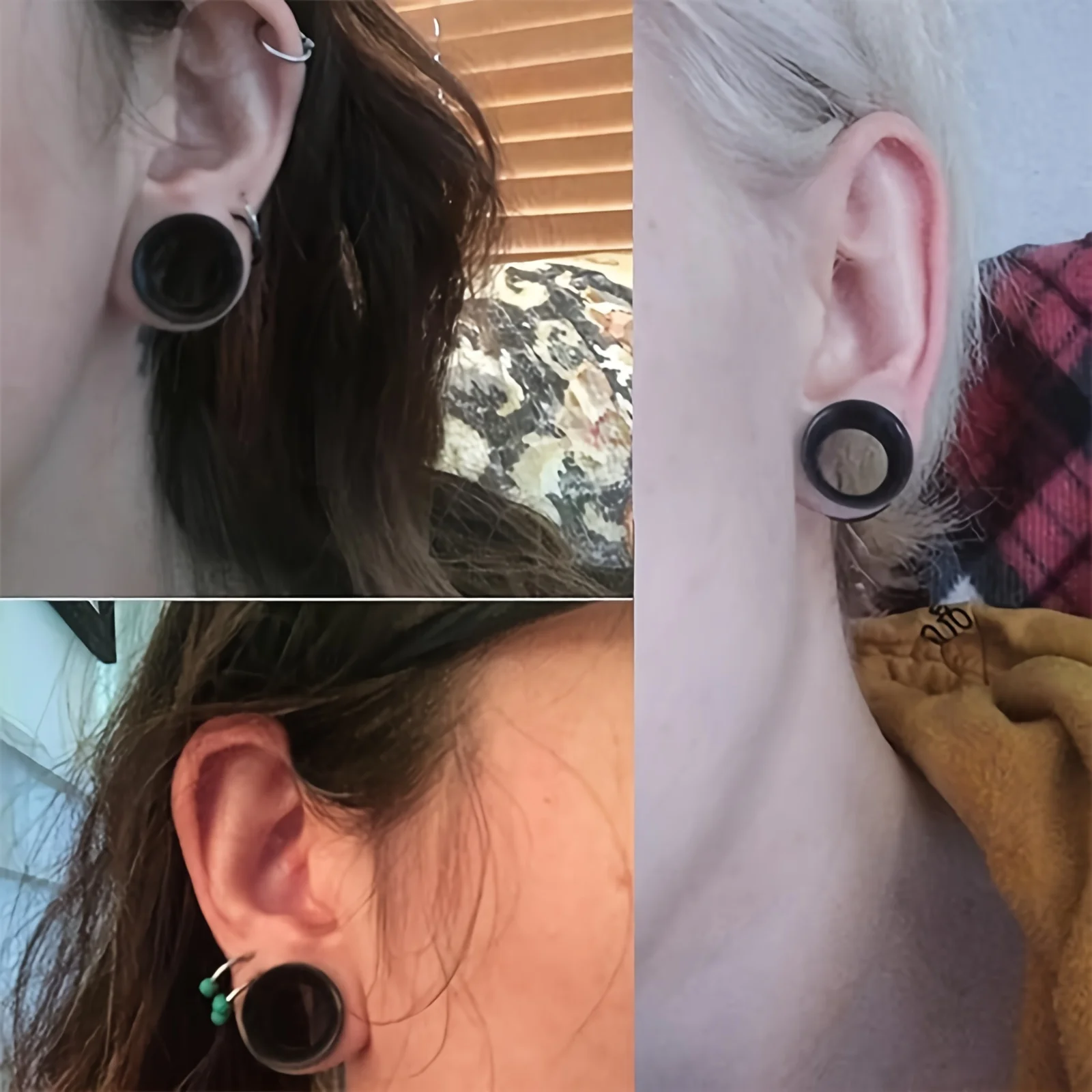 2pcs Silicone Acrylic Ear Expanders Plugs Flexible Flared Ear Tunnels Stretcher Gauges Plastic Ear Piercing Jewelry 6-20mm