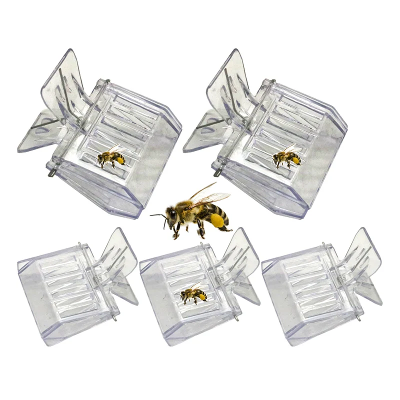 5Pcs Plastic Queen Cage Clip Bee Catcher Beekeeper Equipment Beekeeping Tools New