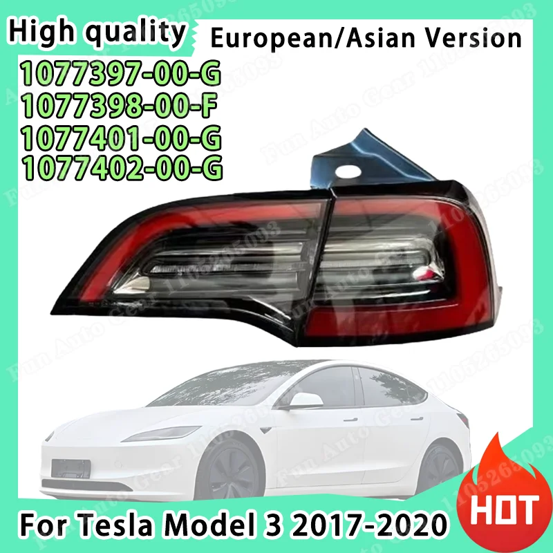 

Высококачественные прочные светодиодные задние фонари (повторители поворотников) для Tesla Model 3 2017-2020, номера деталей: 1077397-00-G, 1077398-00-F, 1077401-00-G, 1077402-00-G