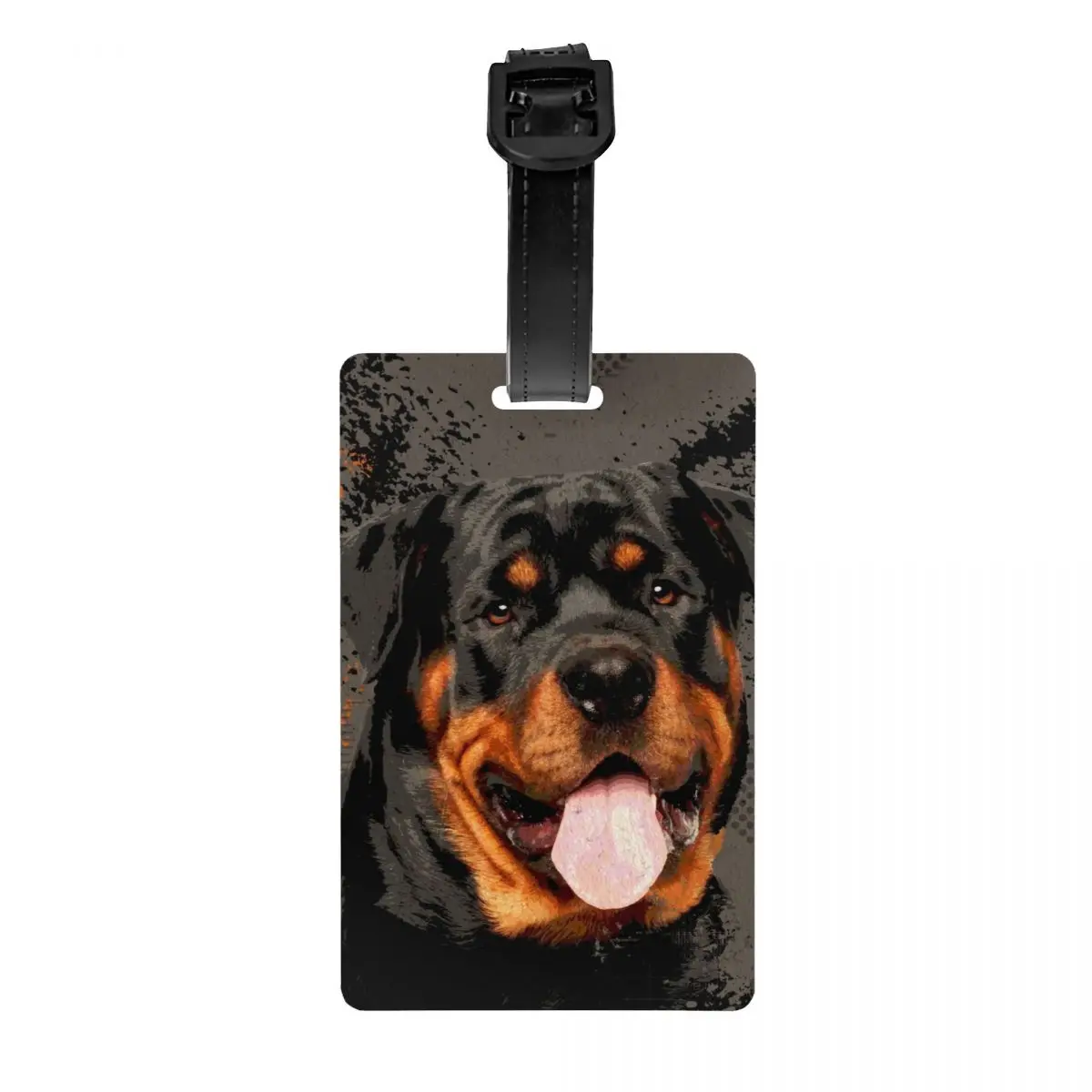 Rottweiler etiqueta de equipaje personalizada, Protección de Privacidad, Metzgerhund Rott Rottie Dog, etiquetas para bolsas de viaje, Maleta