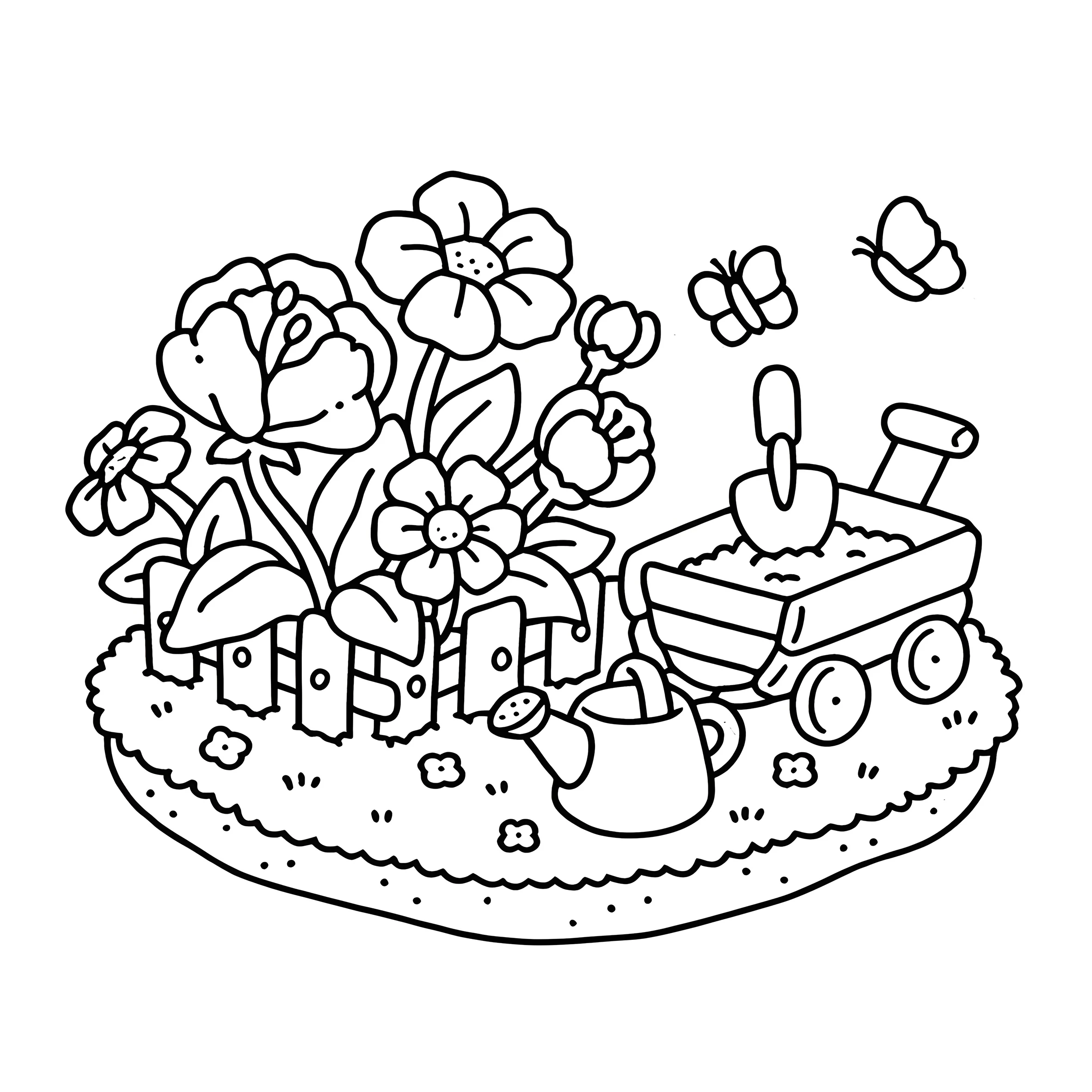 TINY GARDENS Bold-easy Patterns Coloring Book for Adults Cute Drawing Book Perfect Gift for Party and Birthday